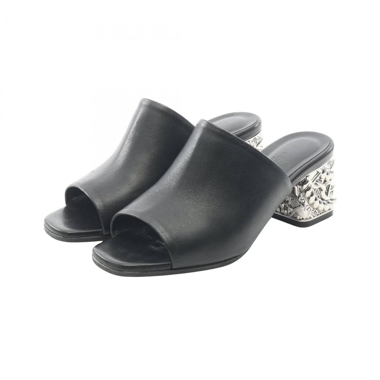 Hermes Mules Chaine D'ancre Leather