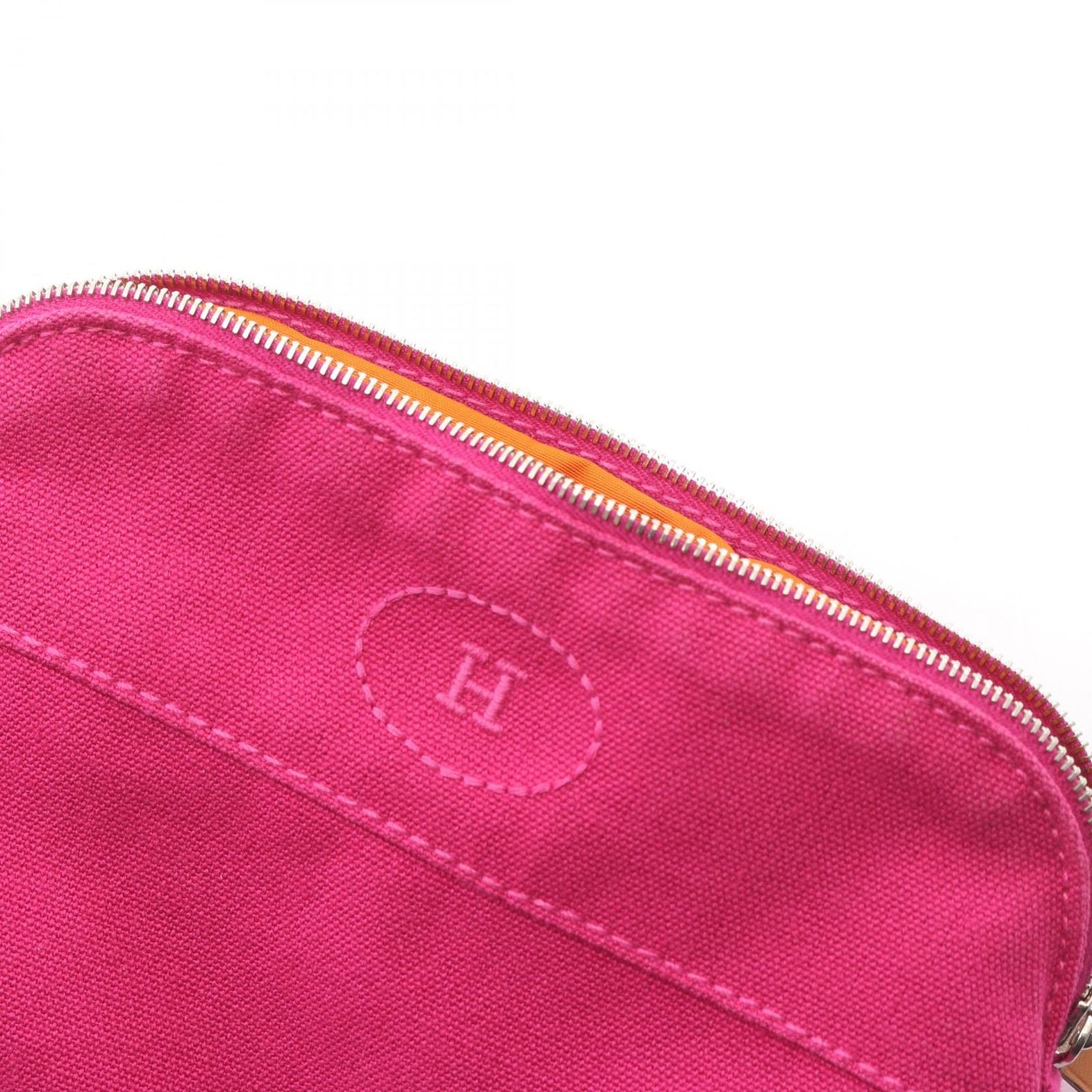 Hermes Pouch Bolide 20 purple Canvas Leather Mini — view 5