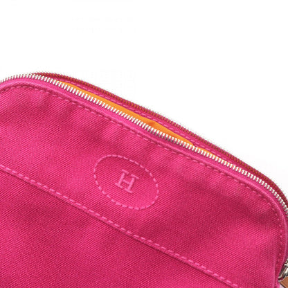 Hermes Pouch Bolide 20 purple Canvas Leather Mini — view 5