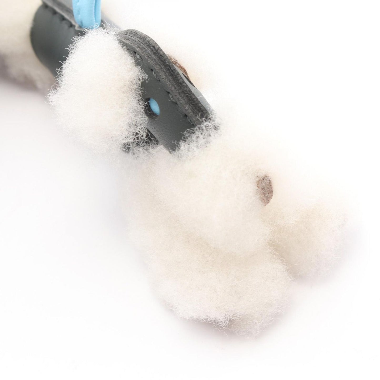 Hermes Charm Buddycharm Vert Mangro Celeste Shearling di Keychain — view 5