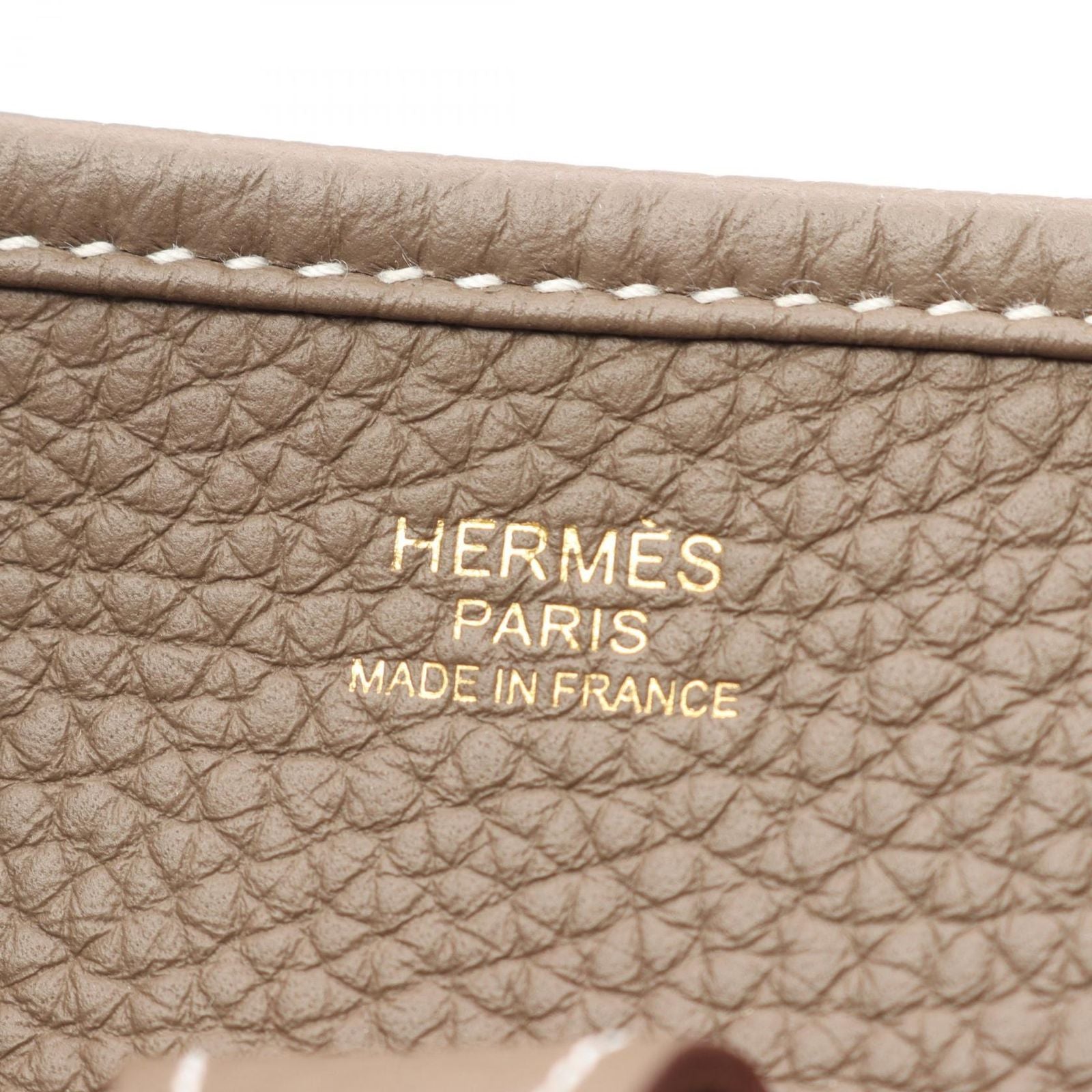 Hermes Shoulder Bag Evelyne 3 Troyes PM Etoupe Leather — view 4