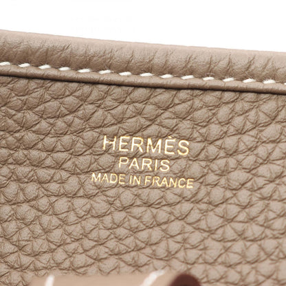 Hermes Shoulder Bag Evelyne 3 Troyes PM Etoupe Leather — view 4