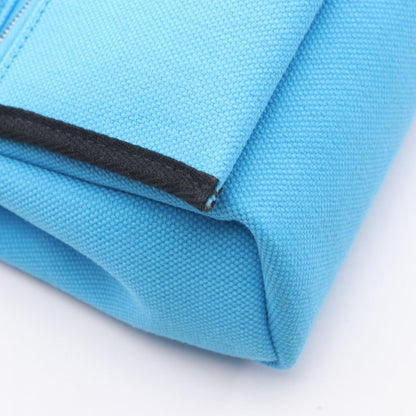 Hermes Shoulder Bag Herbag Zip Mini Blue Riviera Black Canvas Leather — view 6