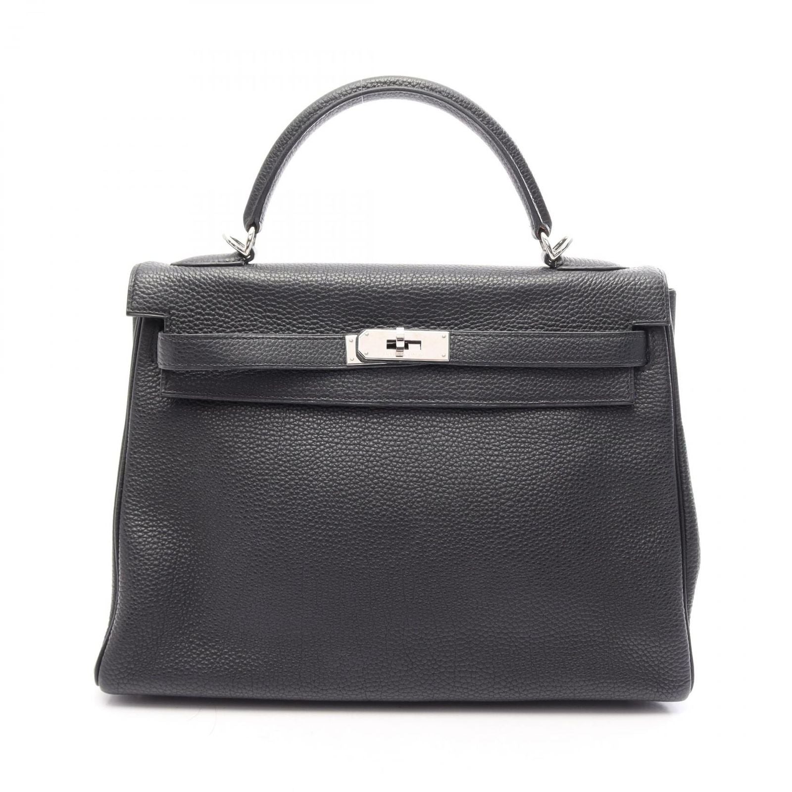 Hermes Handbag Kelly 32 2-Way Black Leather