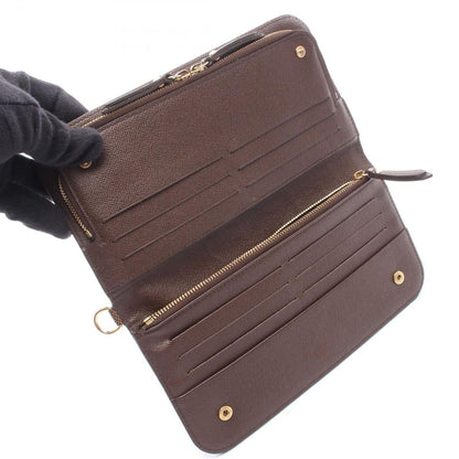 Louis Vuitton Bi Foldlong Wallet Portefeuille Ann Canvas — view 3