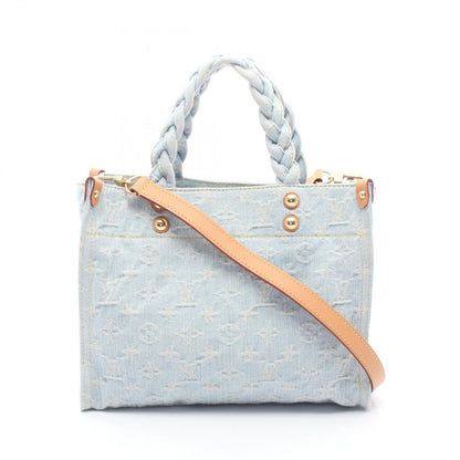 Louis Vuitton Handbag Redtogo 2-Way Skyblue Denim Leather