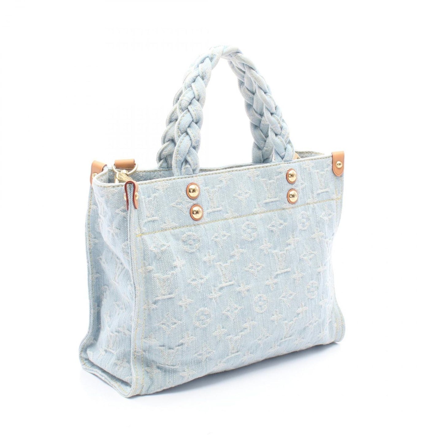 Louis Vuitton Handbag Redtogo 2-Way Skyblue Denim Leather — view 2