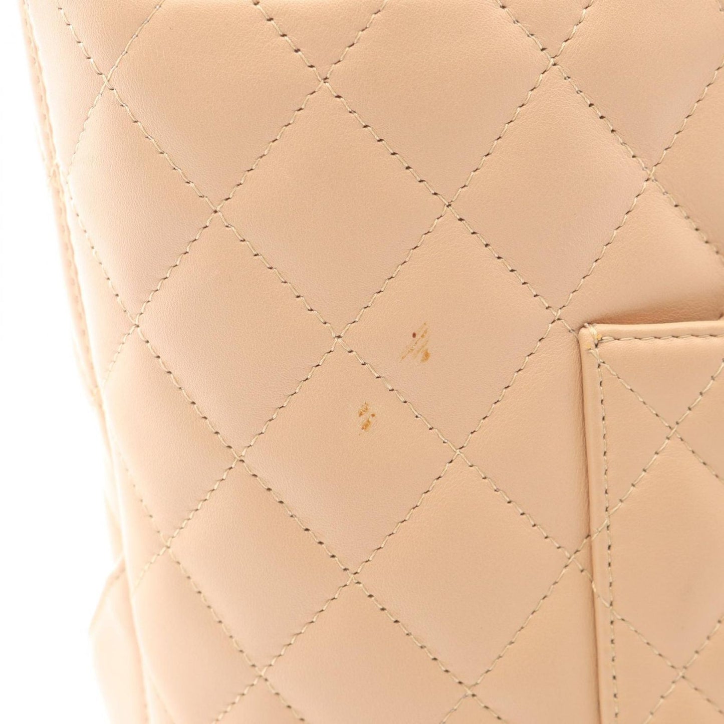 Chanel Tote Cambon Line Beige Leather Enamel — view 6