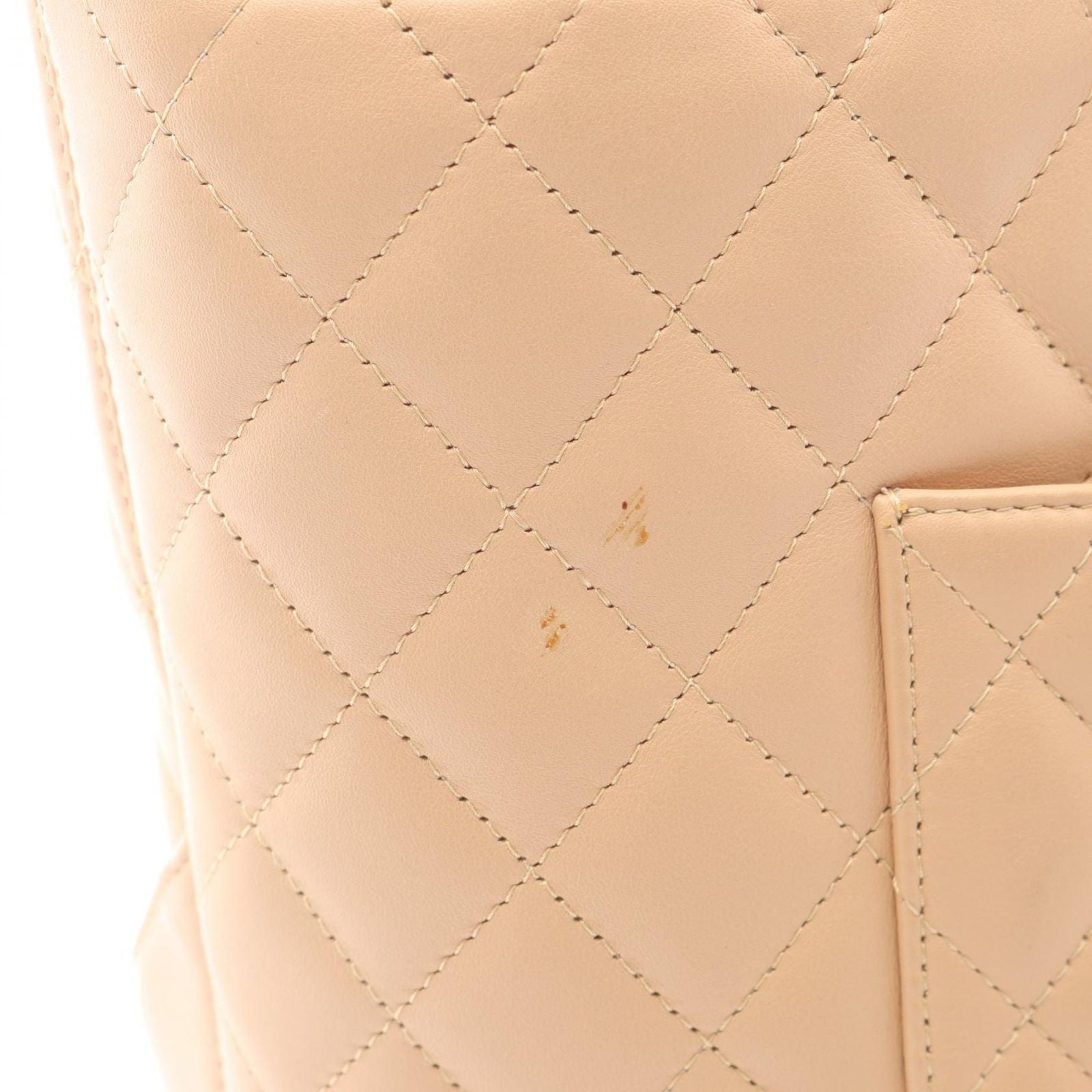 Chanel Tote Cambon Line Beige Leather Enamel — view 6