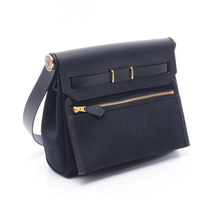 Hermes Shoulder Bag Herbag Zip Mini Blue Indigo Leather — view 2