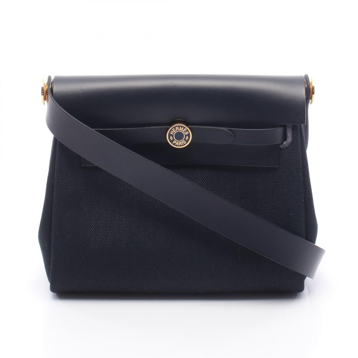 Hermes Shoulder Bag Herbag Zip Mini Blue Indigo Leather