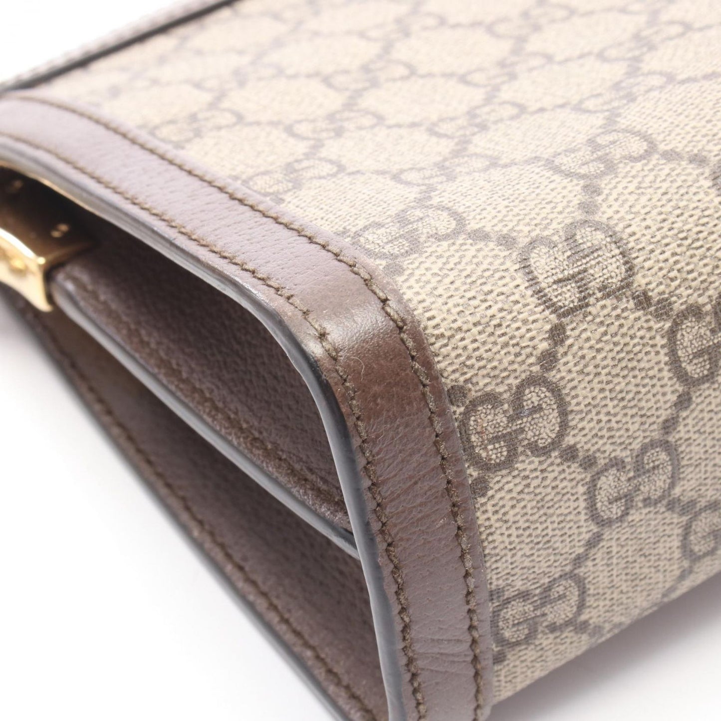 Gucci Shoulder Bag Ophidia GG Spuri Beige Leather Chain — view 7