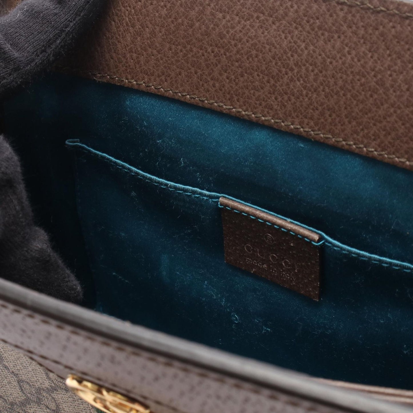 Gucci Shoulder Bag Ophidia GG Spuri Beige Leather Chain — view 5