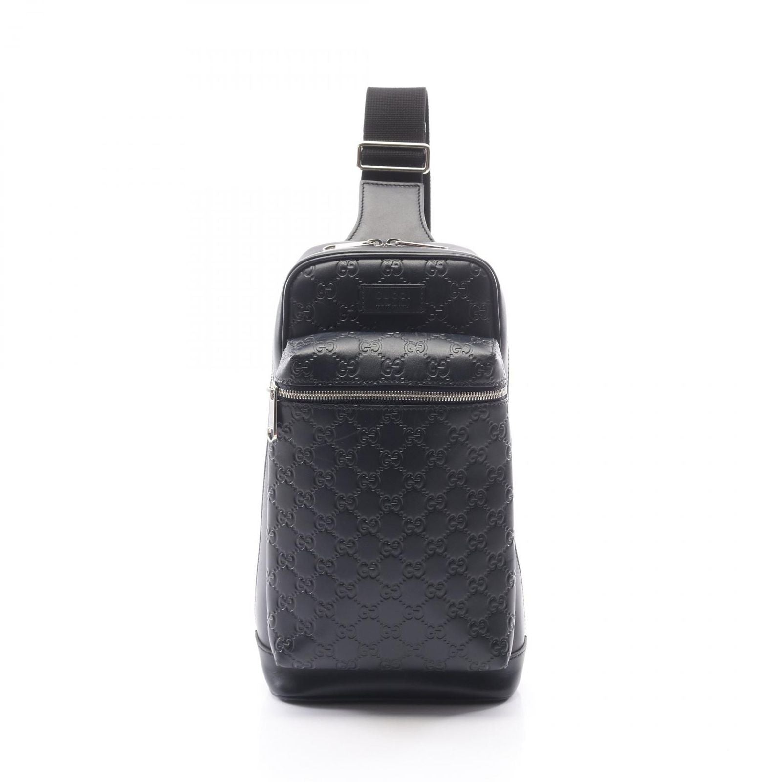 Gucci Waist Bag Guccissima Navy Leather