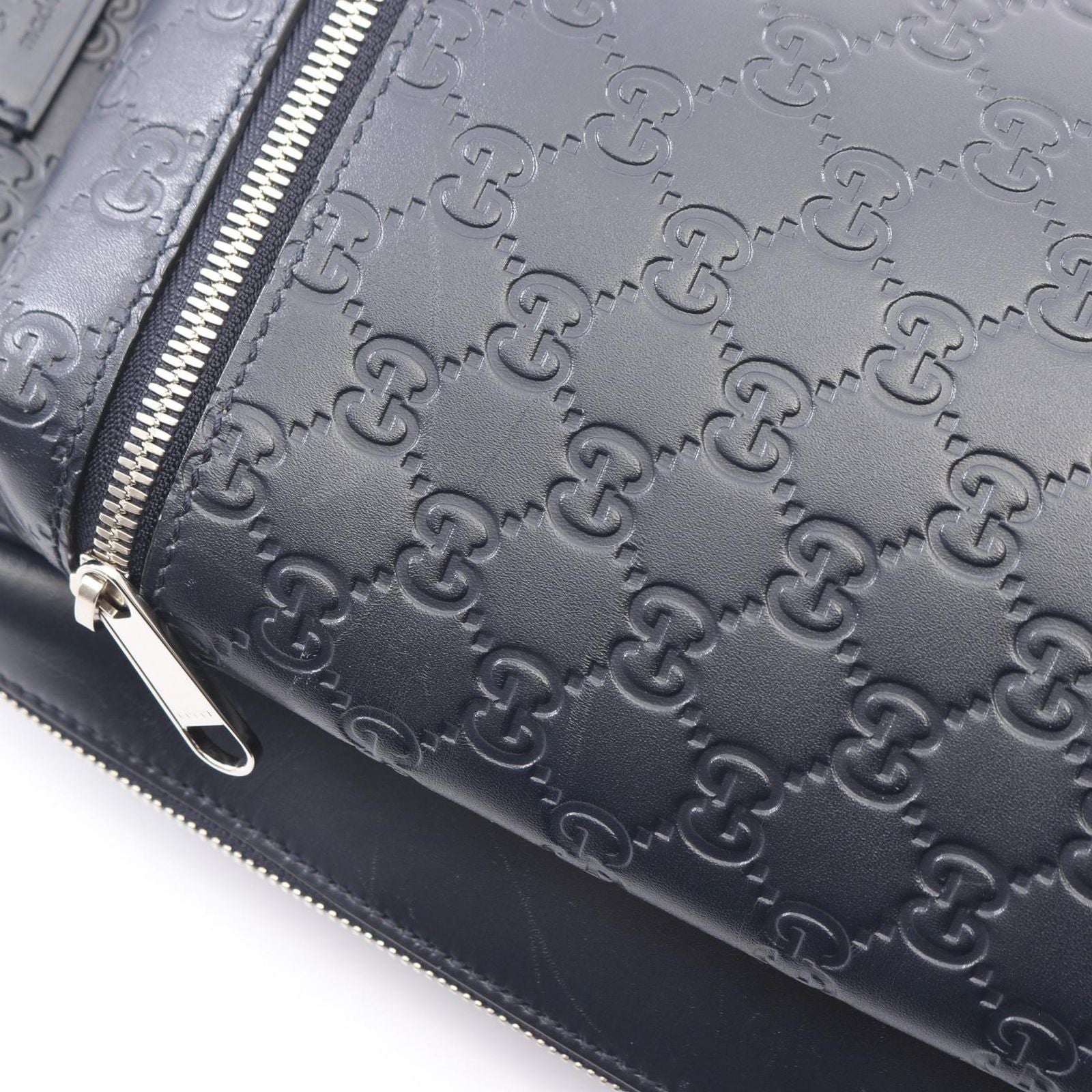 Gucci Waist Bag Guccissima Navy Leather — view 6