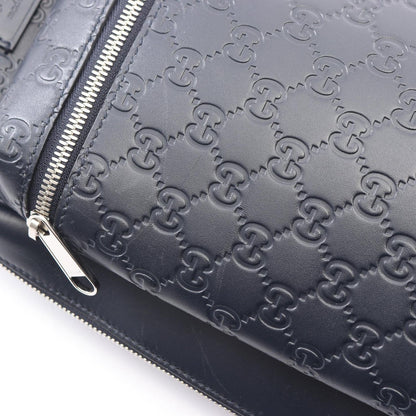 Gucci Waist Bag Guccissima Navy Leather — view 6