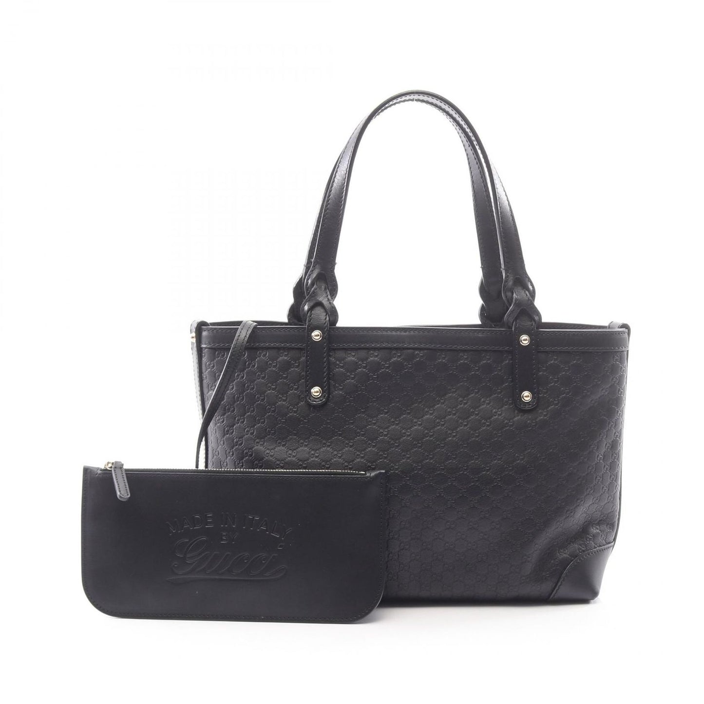 Gucci Tote Guccissima Black Leather Microguccissima
