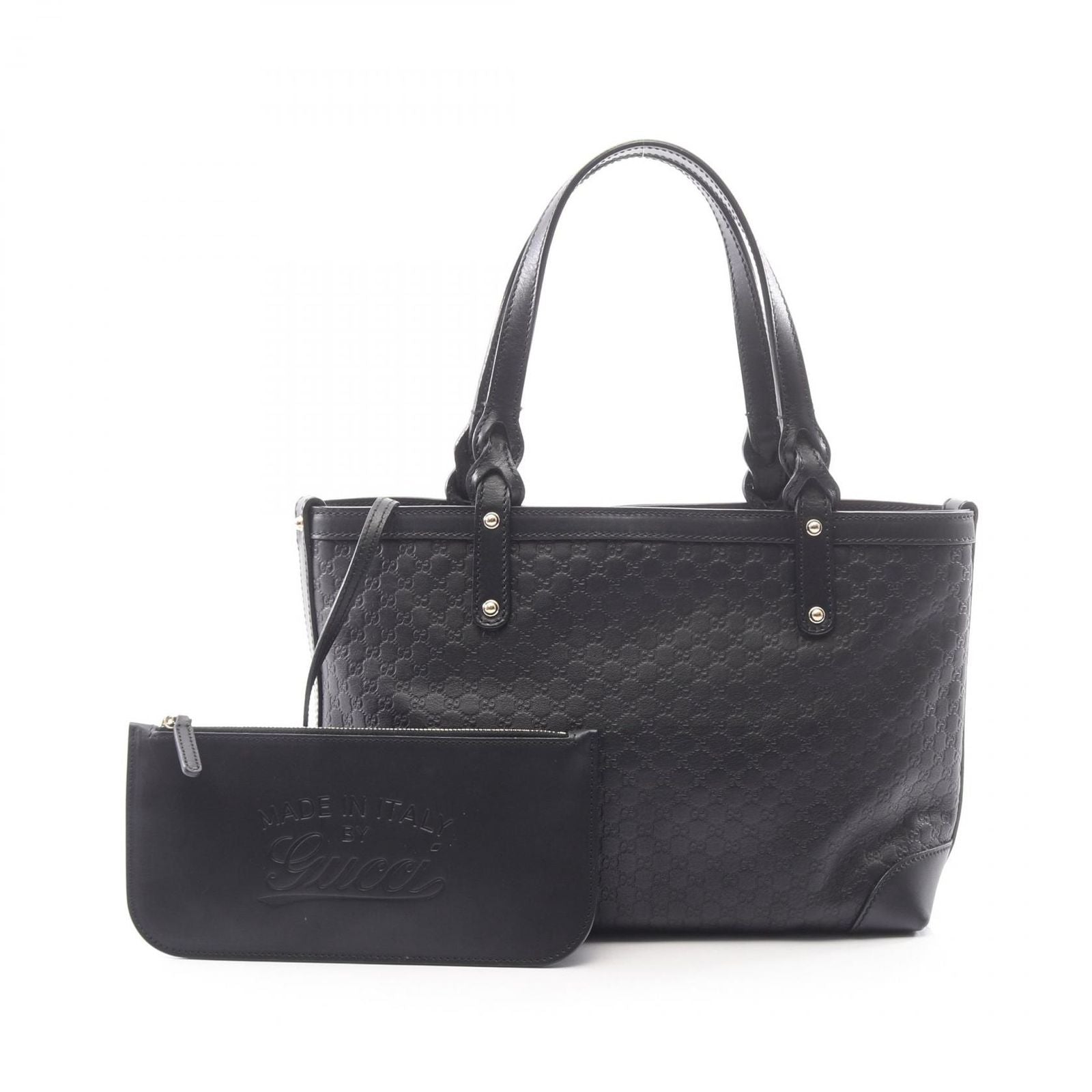 Gucci Tote Guccissima Black Leather Microguccissima