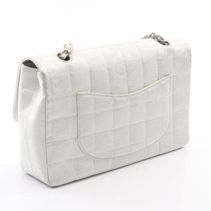 Chanel Shoulder Bag New Travelline Silver Leather New Chain — view 2
