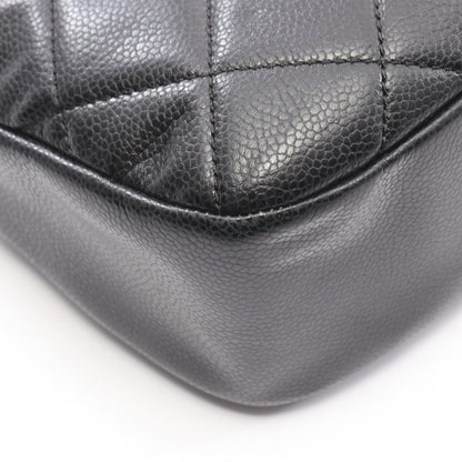 Chanel Tote Quilted Black Caviar Leather CC Logo Chain — view 7