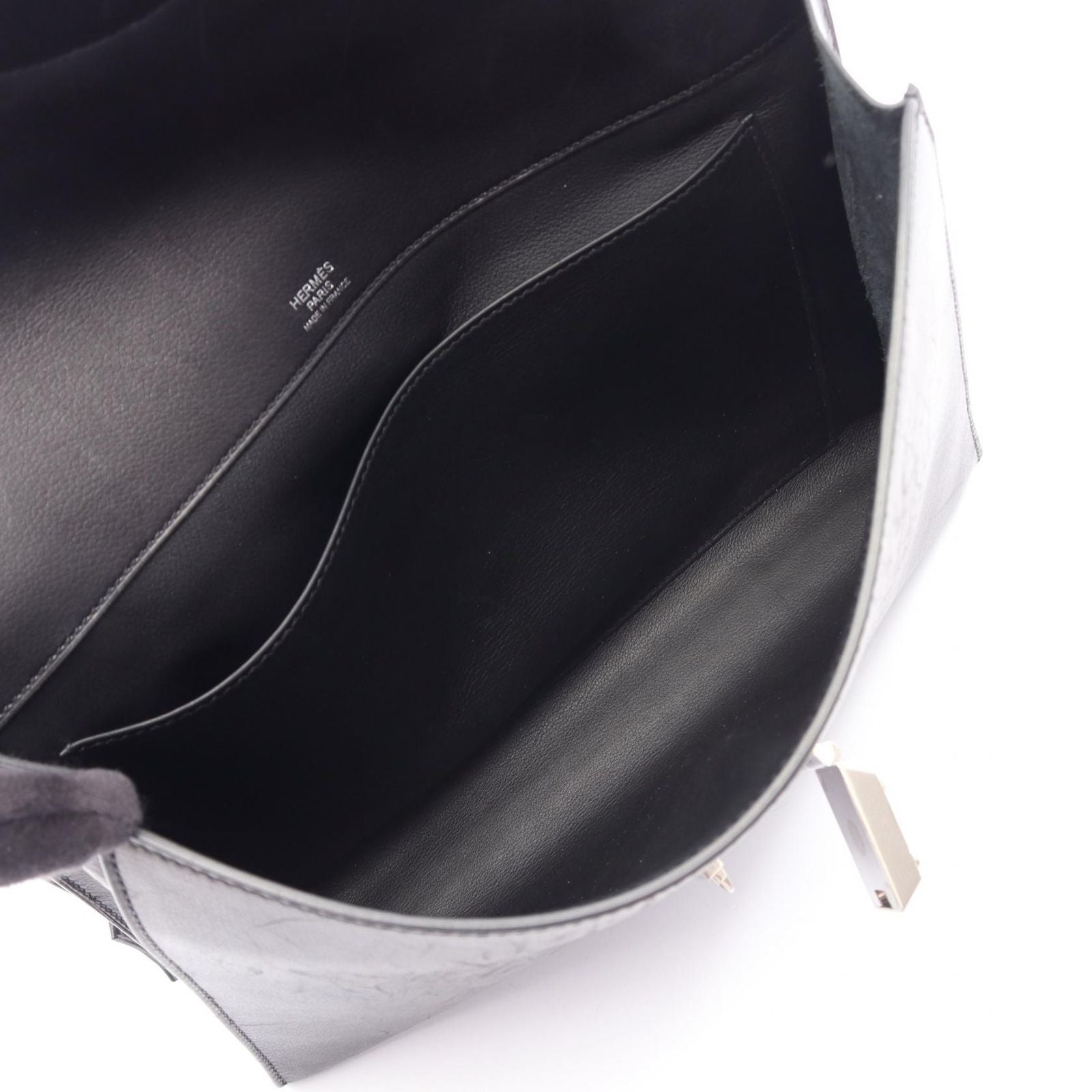 Hermes Shoulder Bag Sac a Depeches 29 Black Leather — view 3
