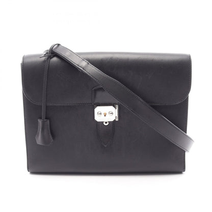 Hermes Shoulder Bag Sac a Depeches 29 Black Leather