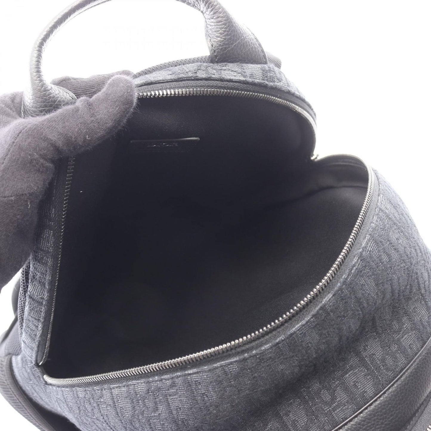 Dior Dior Backpack Back 8 Oblique Black Canvas Leather 8 Backpack — view 4