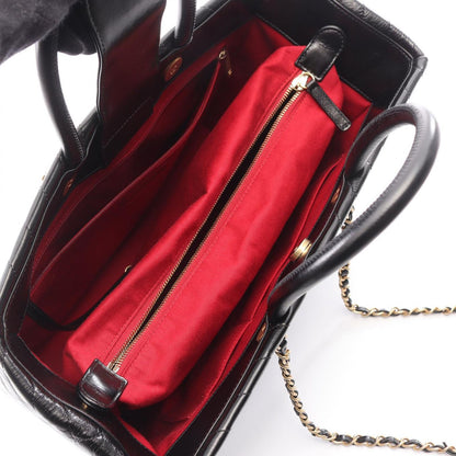 Chanel Tote Stitch 2-Way Black Leather Shawpingbag — view 3