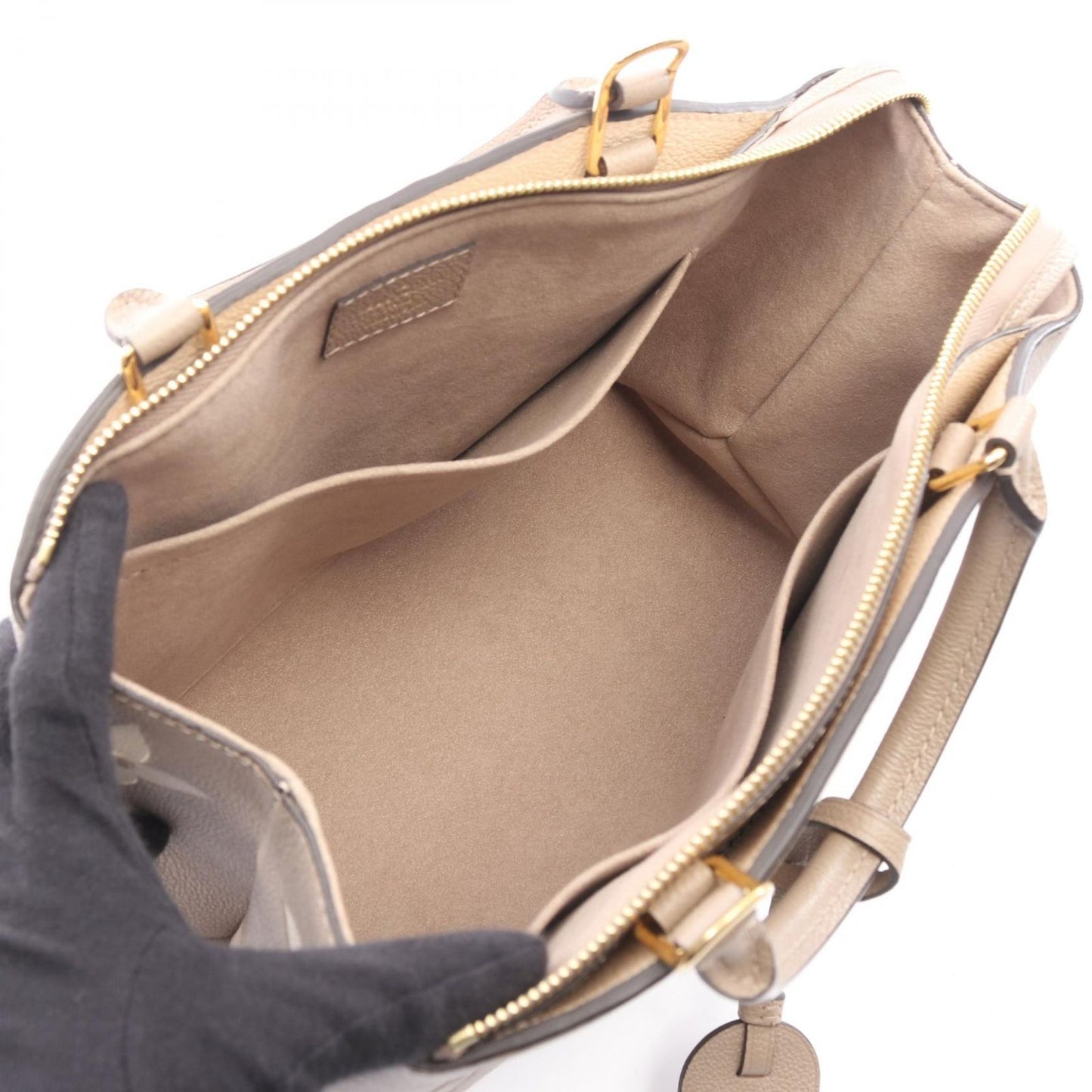 Louis Vuitton Handbag Petit Palais PM 2-Way Tourterelle Cream Leather — view 3
