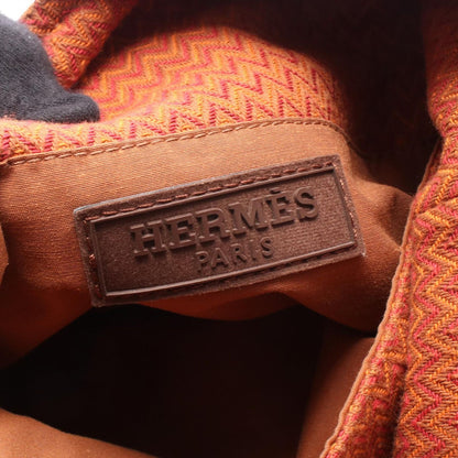 Hermes Shoulder Bag Sac Panthere Ju Orange Canvas — view 4