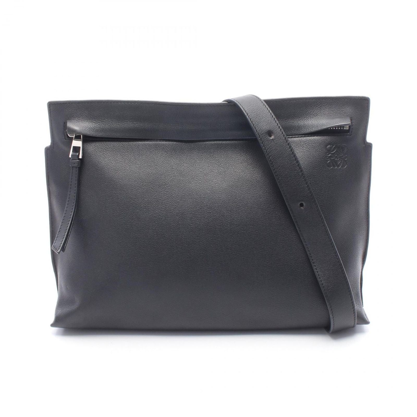 Loewe Shoulder Bag T Messenger Black Leather