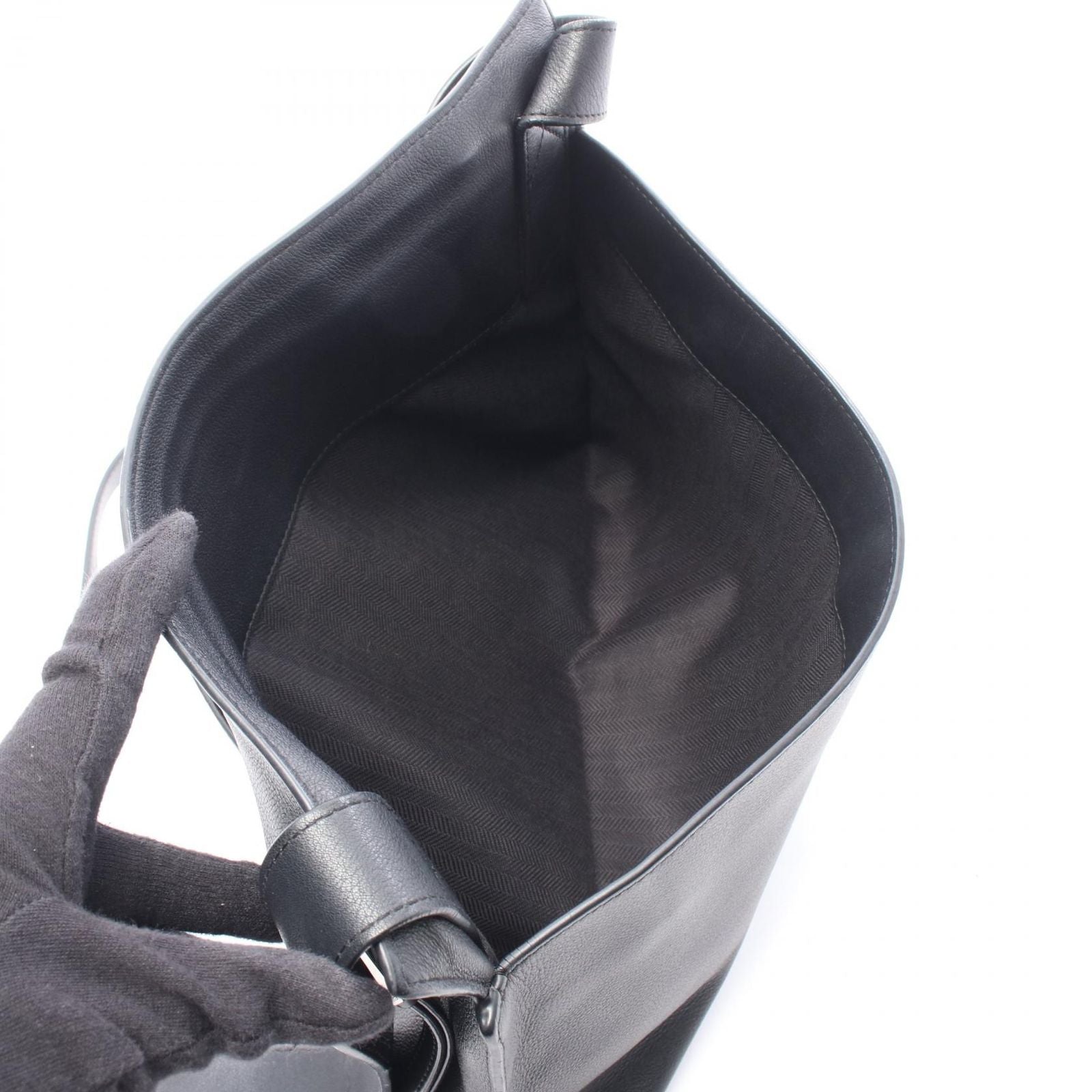 Loewe Shoulder Bag T Messenger Black Leather — view 5