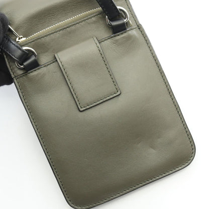 Loewe Shoulder Bag Gusset Flat Khaki Leather — view 9
