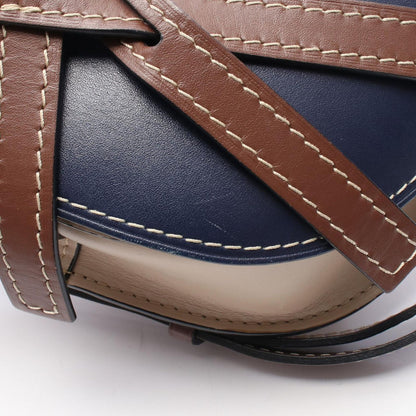 Loewe Shoulder Bag Navy Gray Ju Leather — view 8