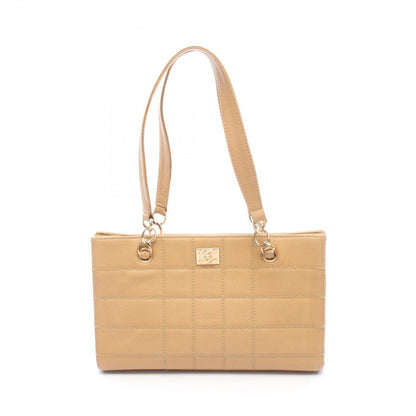 Chanel Tote Choco Bar Beige Caviar Leather Bar Chain