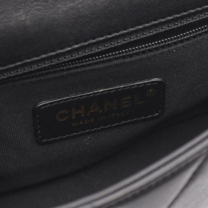 Chanel Shoulder Bag Mini Matelasse Top Handle 2-Way Black Lambskin Quilted — view 4