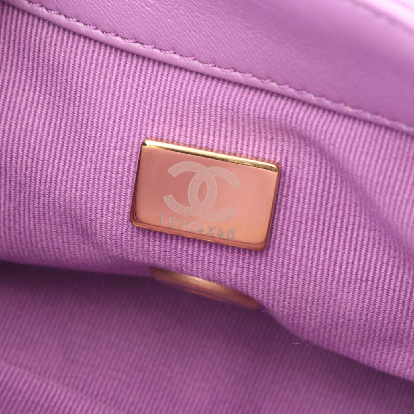 Chanel Shoulder Bag Mini Matelasse Combinationhardware Purple Lambskin Chain — view 5