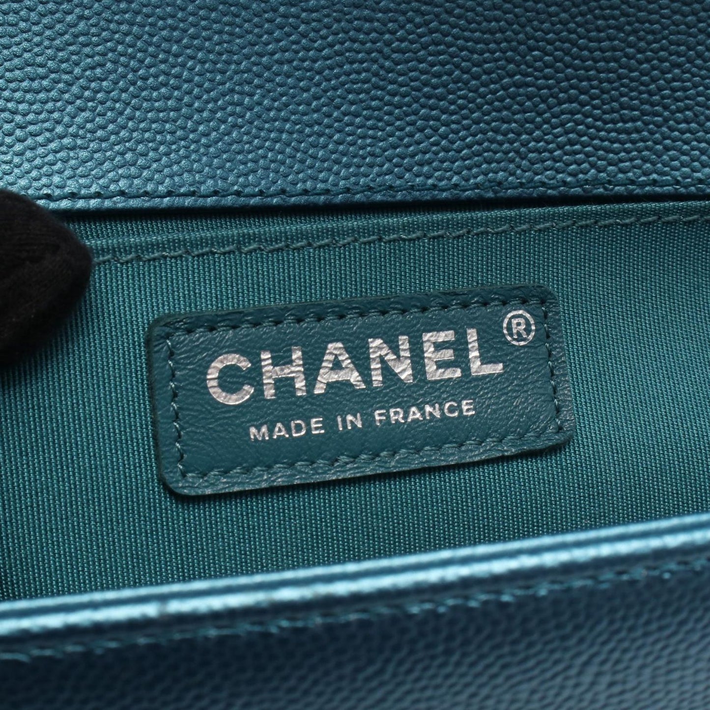 Chanel Shoulder Bag chanel Metallic Metallicblue Caviar Leather Chain — view 4
