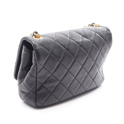 Chanel Shoulder Bag Quilted Black Leather Flap Chain — view 2