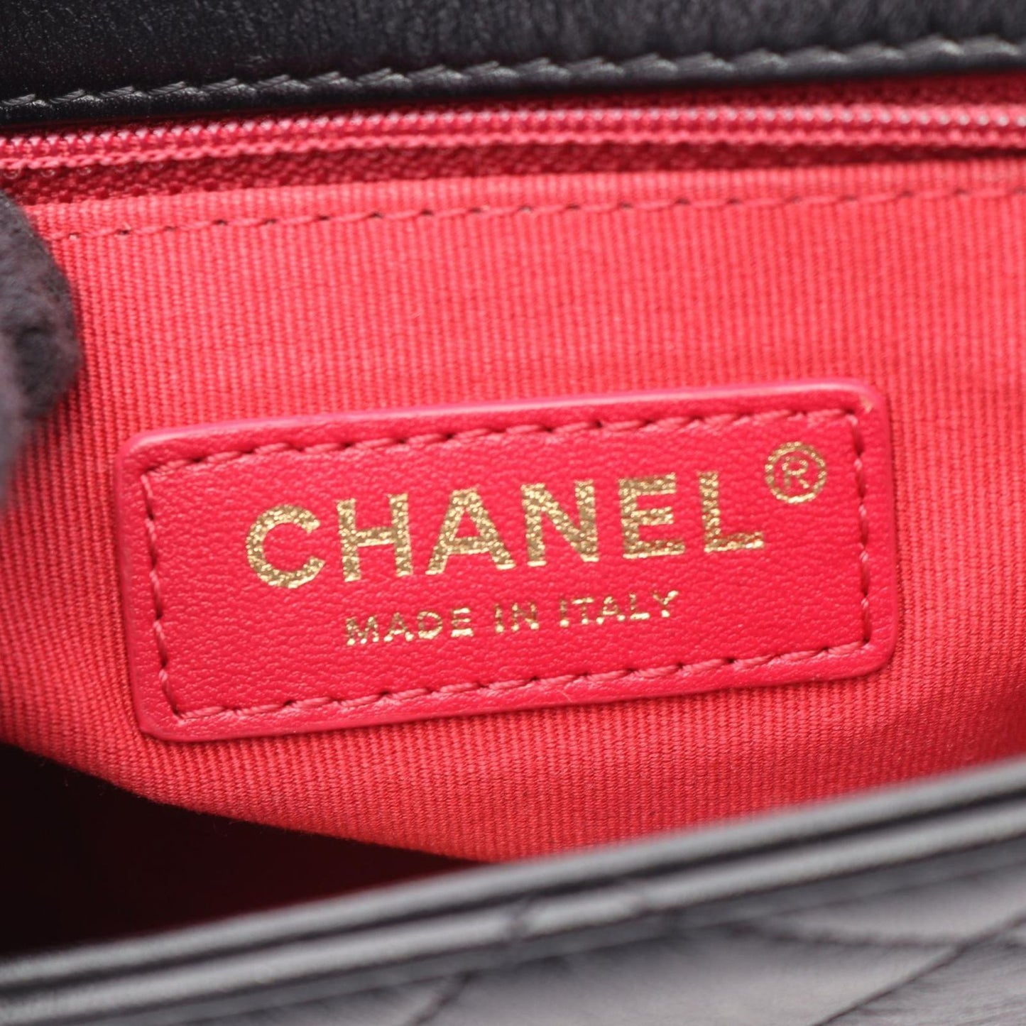 Chanel Shoulder Bag Quilted Black Leather Flap Chain — view 4