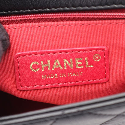 Chanel Shoulder Bag Quilted Black Leather Flap Chain — view 4