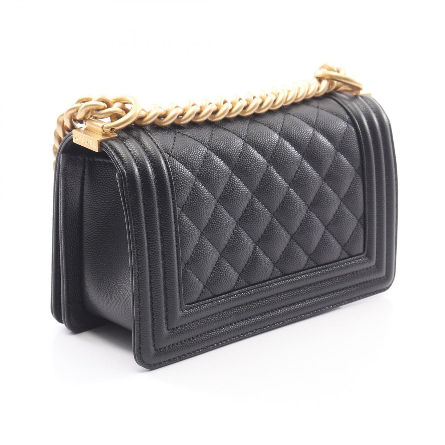 Chanel Shoulder Bag chanel Black Caviar Leather Chain — view 2