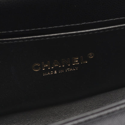 Chanel Shoulder Bag chanel Black Caviar Leather Chain — view 4