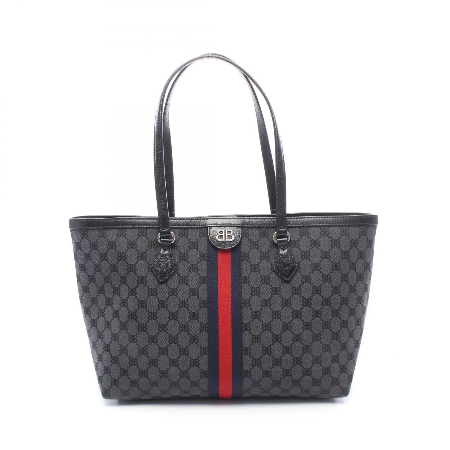 Gucci Tote The Hacker Project Black Canvas Leather