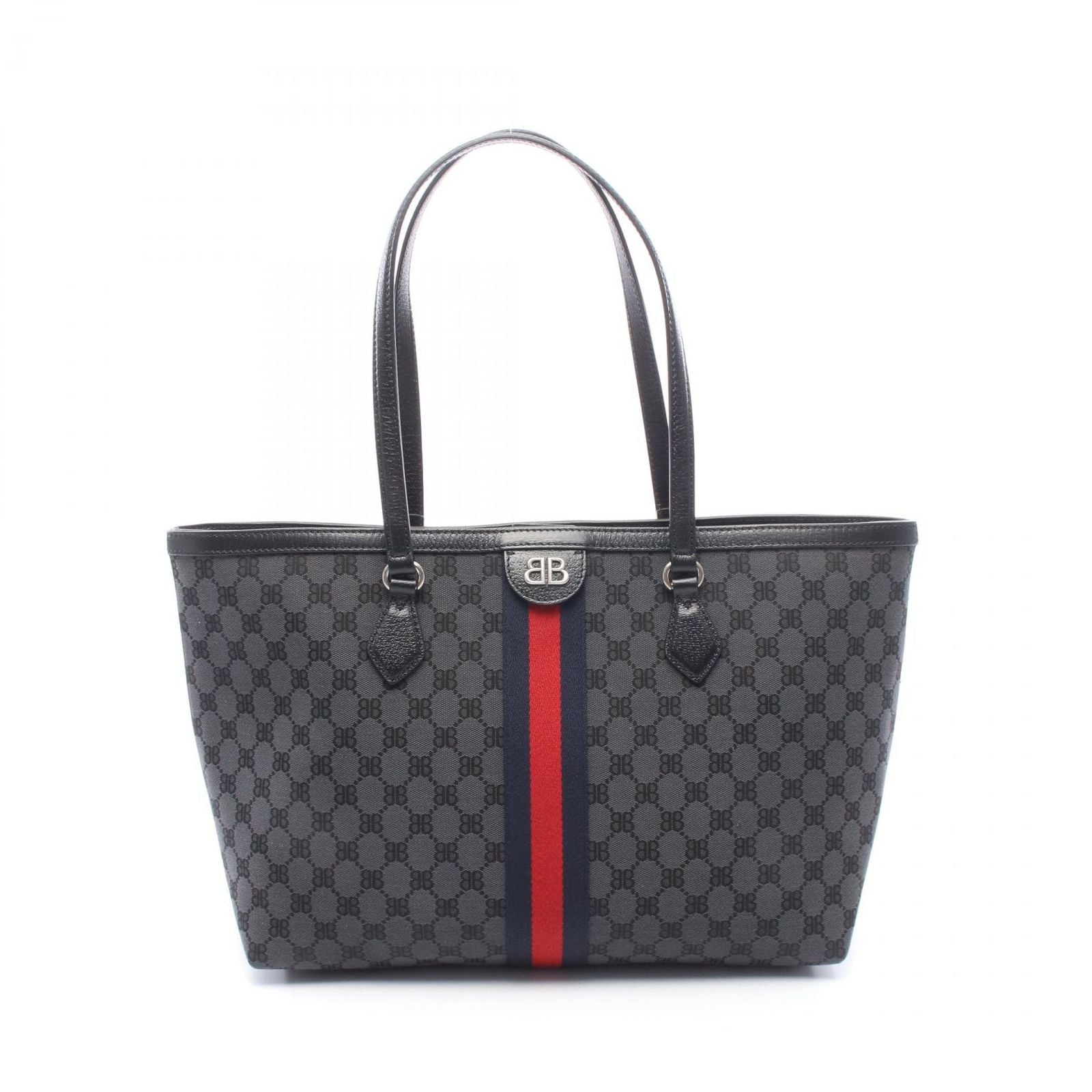 Gucci Tote The Hacker Project Black Canvas Leather