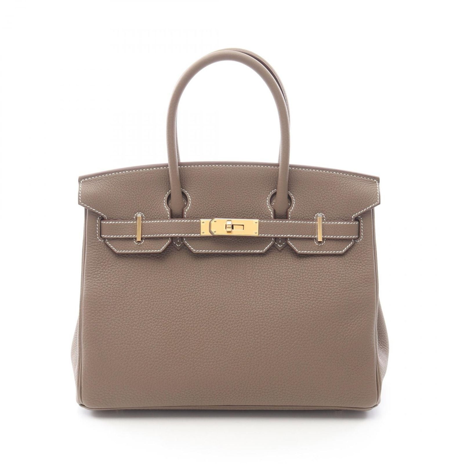 Hermes Handbag Birkin 30 Etoupe Leather