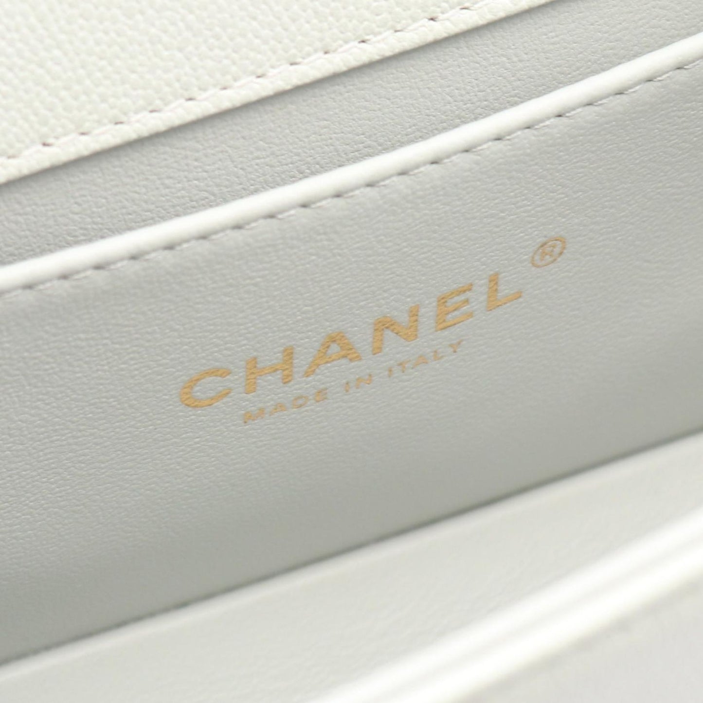 Chanel Shoulder Bag Light Blue Caviar Leather Chain — view 4