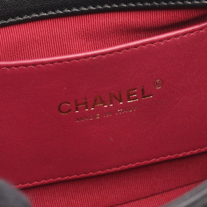 Chanel Shoulder Bag Quilted Black Leather Flap — view 4