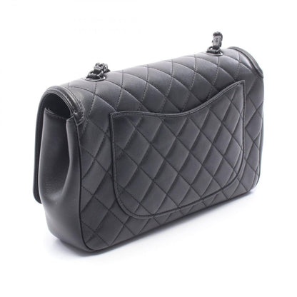 Chanel Shoulder Bag Quilted Black Leather Chain — view 2