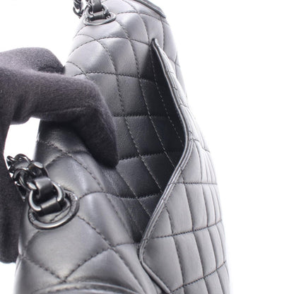 Chanel Shoulder Bag Quilted Black Leather Chain — view 6